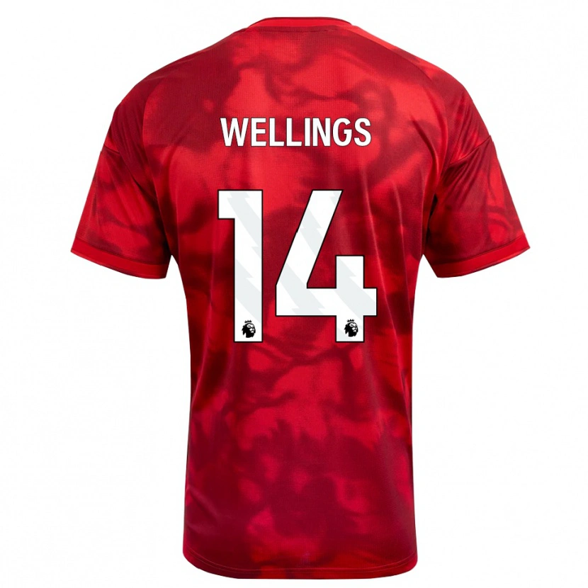 Danxen Homme Maillot Charlie Wellings #14 Cramoisi Blanc Tenues Domicile 2026/27 T-Shirt