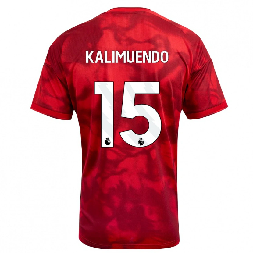 Danxen Homme Maillot Arnaud Kalimuendo #15 Cramoisi Blanc Tenues Domicile 2026/27 T-Shirt
