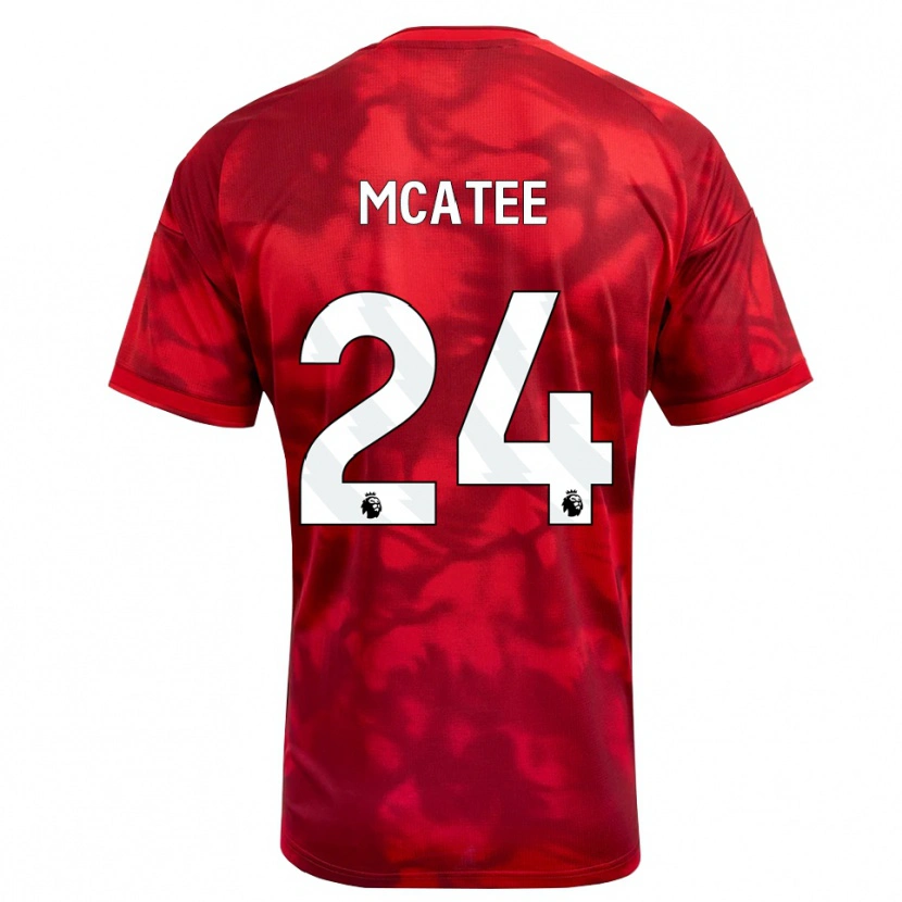 Danxen Homme Maillot James Mcatee #24 Cramoisi Blanc Tenues Domicile 2026/27 T-Shirt