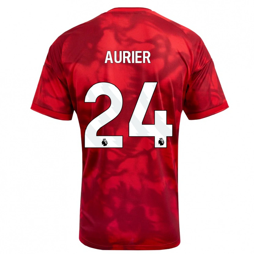 Danxen Homme Maillot Serge Aurier #24 Cramoisi Blanc Tenues Domicile 2026/27 T-Shirt