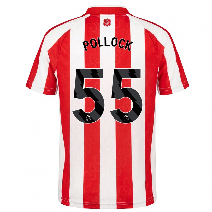 Danxen Homme Maillot Alfie Pollock #55 Rouge Blanc Noir Tenues Domicile 2026/27 T-Shirt