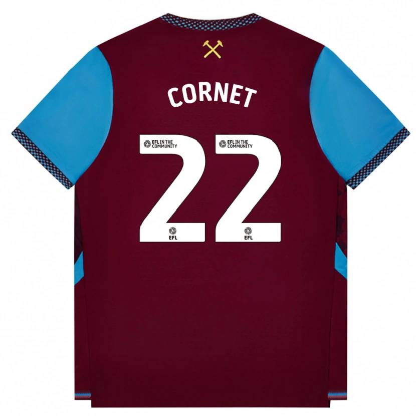 Danxen Homme Maillot Maxwel Cornet #22 Bourgogne Cornflowerblue Tenues Domicile 2026/27 T-Shirt