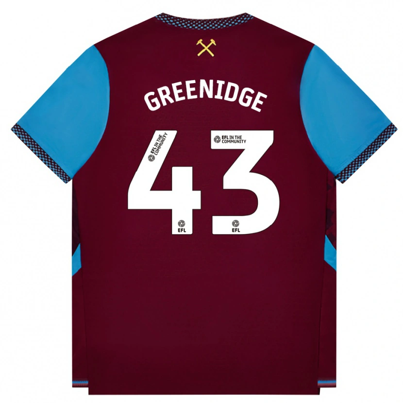 Danxen Homme Maillot Will Greenidge #43 Bourgogne Cornflowerblue Tenues Domicile 2026/27 T-Shirt