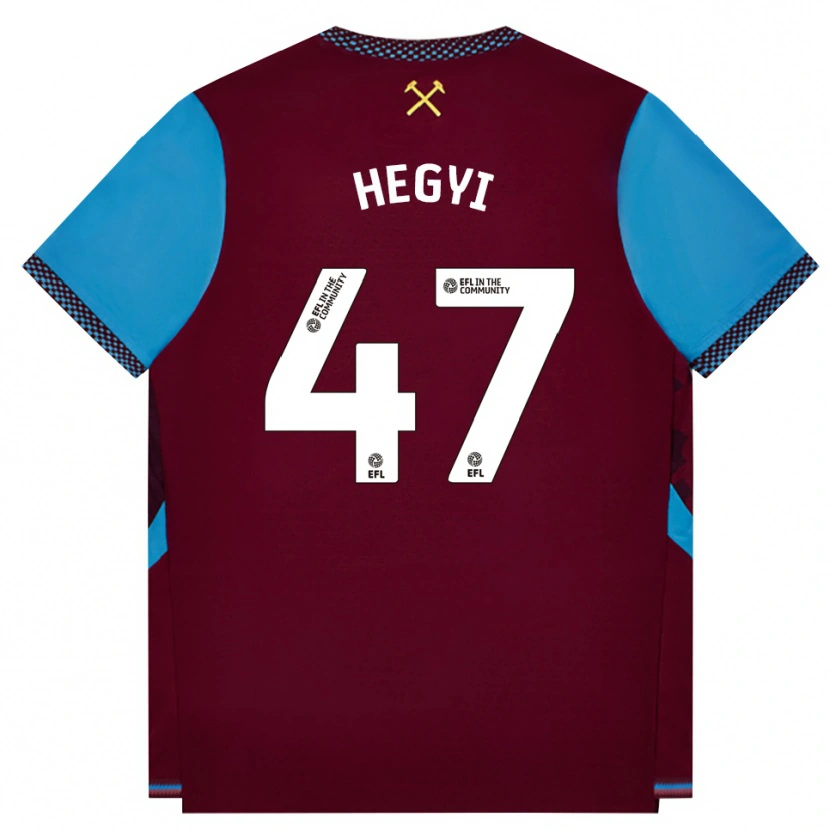 Danxen Homme Maillot Krisztián Hegyi #47 Bourgogne Cornflowerblue Tenues Domicile 2026/27 T-Shirt