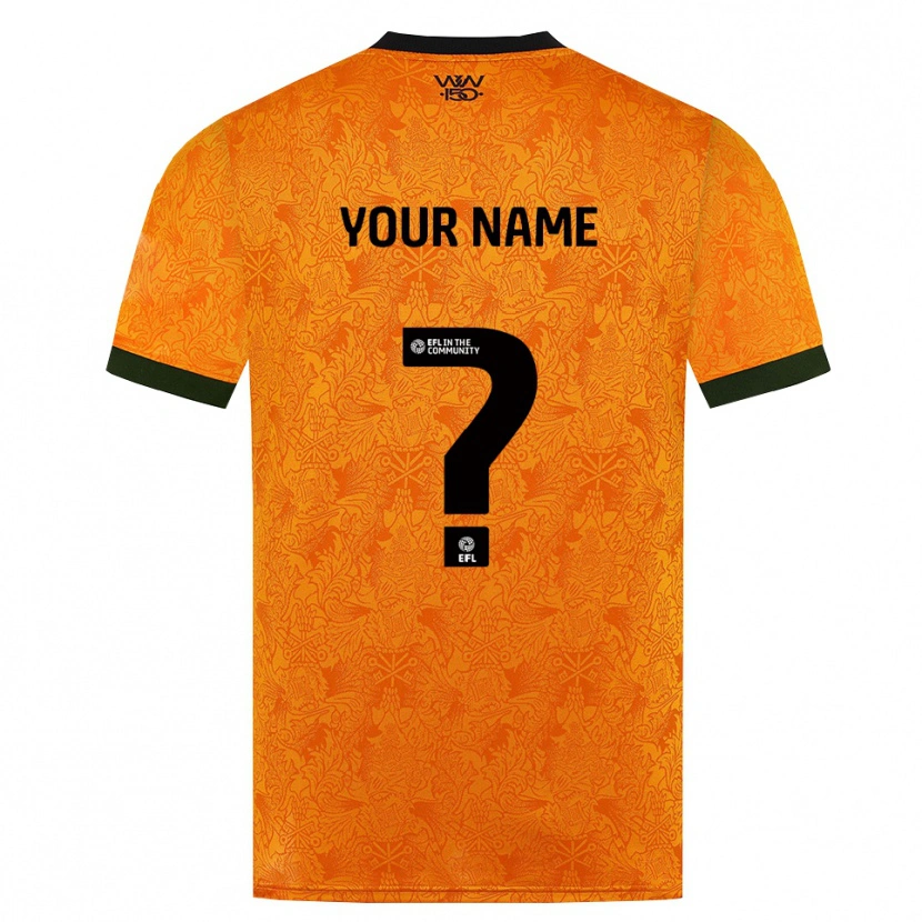 Danxen Homme Maillot Votre Nom #0 Orange Noir Tenues Domicile 2026/27 T-Shirt