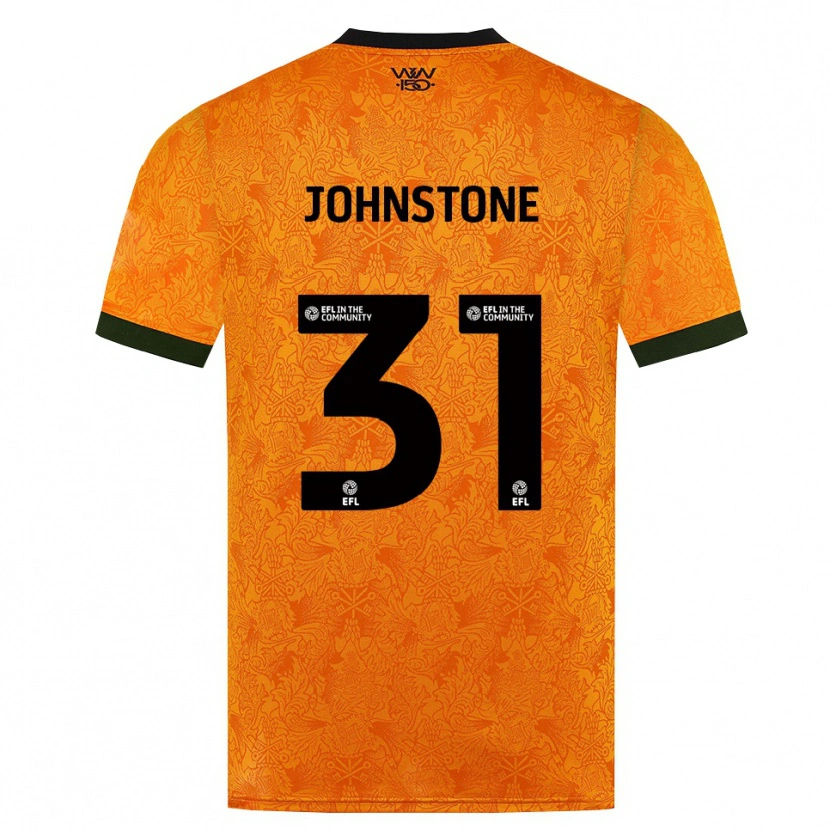 Danxen Homme Maillot Sam Johnstone #31 Orange Noir Tenues Domicile 2026/27 T-Shirt