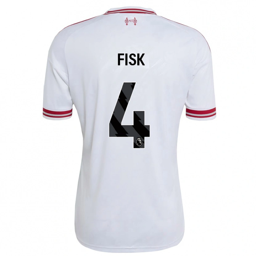 Danxen Homme Maillot Grace Fisk #4 Rouge Blanc Tenues Extérieur 2026/27 T-Shirt