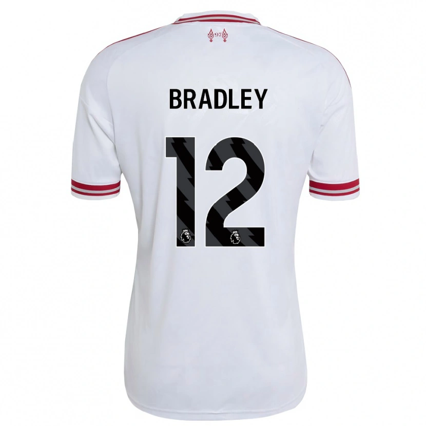 Danxen Homme Maillot Conor Bradley #12 Rouge Blanc Tenues Extérieur 2026/27 T-Shirt