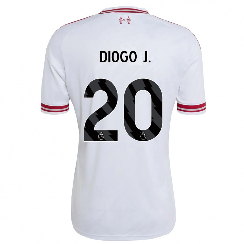 Danxen Homme Maillot Diogo Jota #20 Rouge Blanc Tenues Extérieur 2026/27 T-Shirt