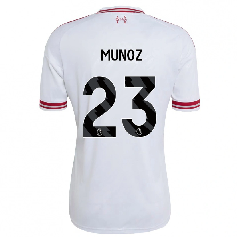 Danxen Homme Maillot Víctor Muñoz #23 Rouge Blanc Tenues Extérieur 2026/27 T-Shirt