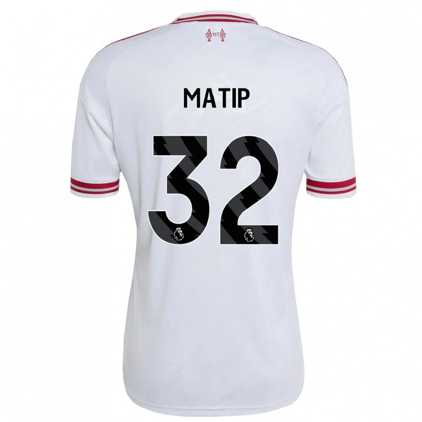 Danxen Homme Maillot Joel Matip #32 Rouge Blanc Tenues Extérieur 2026/27 T-Shirt