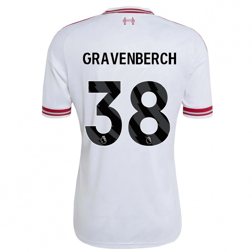 Danxen Homme Maillot Ryan Gravenberch #38 Rouge Blanc Tenues Extérieur 2026/27 T-Shirt