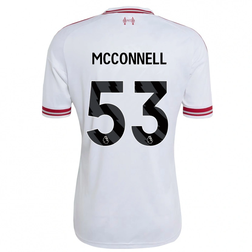 Danxen Homme Maillot James Mcconnell #53 Rouge Blanc Tenues Extérieur 2026/27 T-Shirt