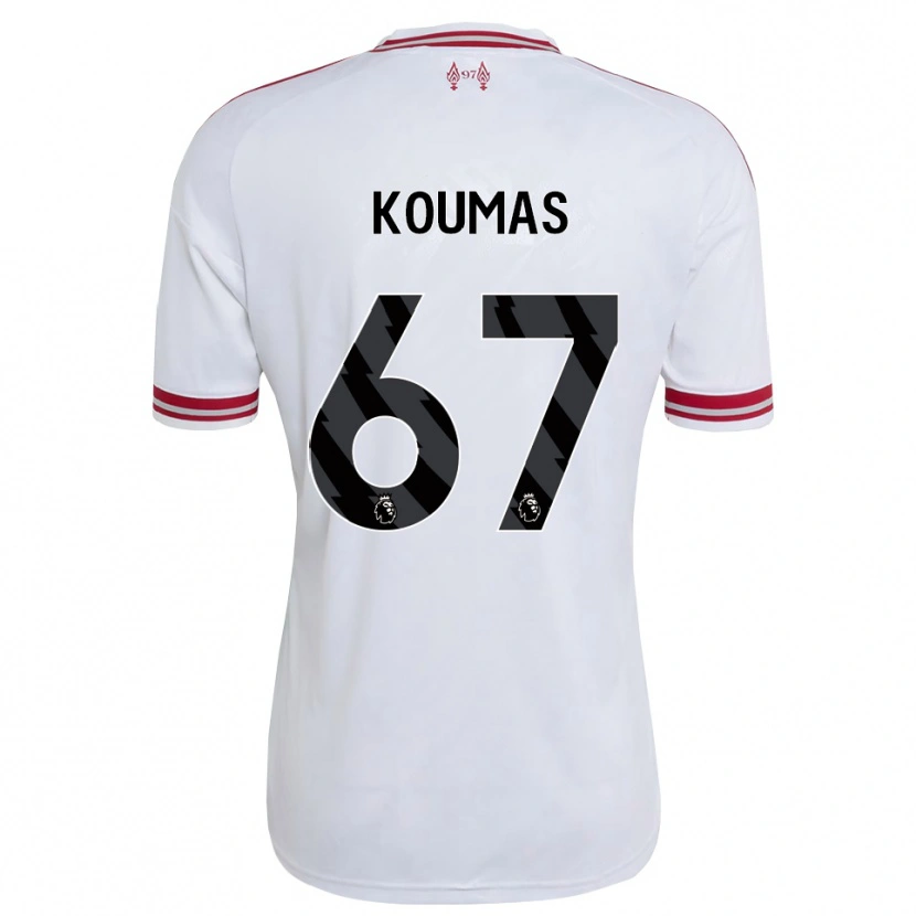 Danxen Homme Maillot Lewis Koumas #67 Rouge Blanc Tenues Extérieur 2026/27 T-Shirt