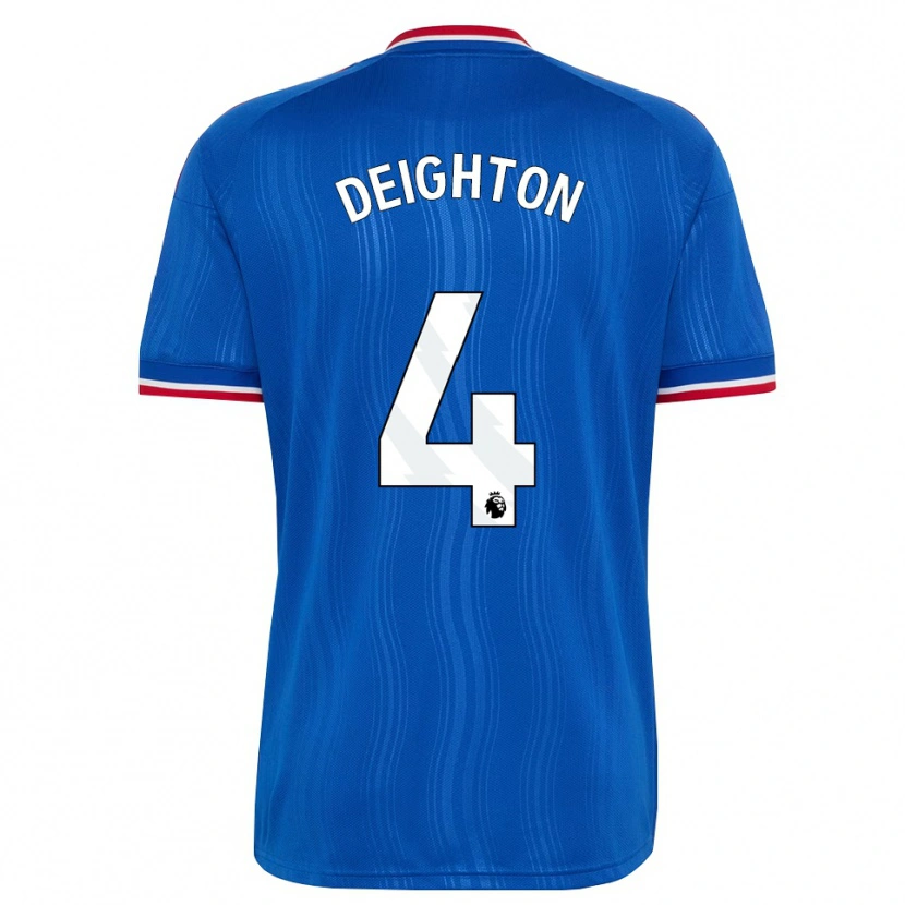 Danxen Homme Maillot Joe Deighton #4 Bleu Blanc Rouge Tenues Extérieur 2026/27 T-Shirt