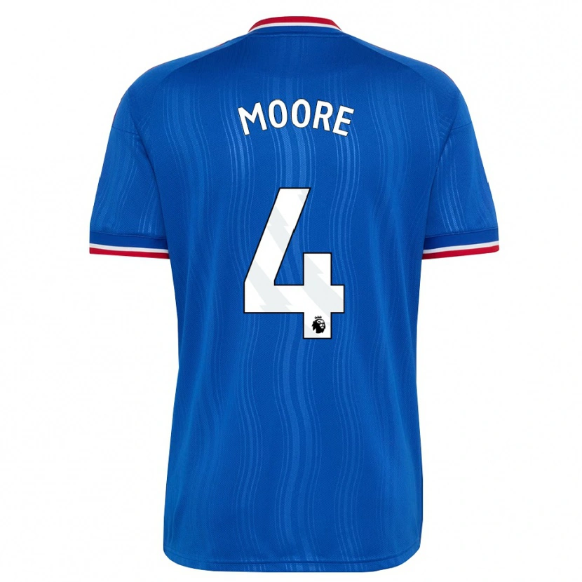 Danxen Homme Maillot Jade Moore #4 Bleu Blanc Rouge Tenues Extérieur 2026/27 T-Shirt