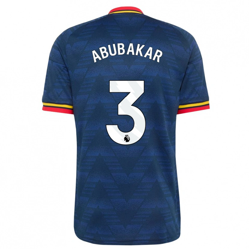 Danxen Homme Maillot Hakeem Abubakar #3 Midnightblue Jaune Rouge Tenues Extérieur 2026/27 T-Shirt