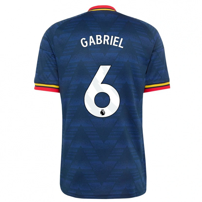 Danxen Homme Maillot Gabriel Magalhães #6 Midnightblue Jaune Rouge Tenues Extérieur 2026/27 T-Shirt