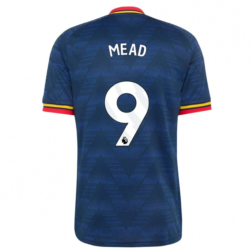 Danxen Homme Maillot Beth Mead #9 Midnightblue Jaune Rouge Tenues Extérieur 2026/27 T-Shirt