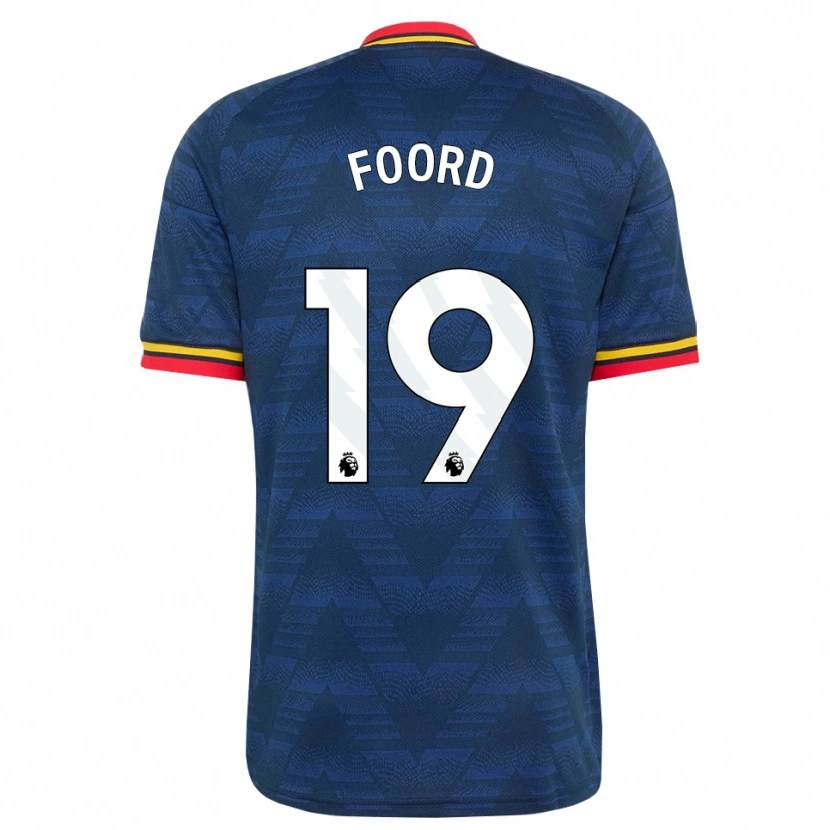 Danxen Homme Maillot Caitlin Foord #19 Midnightblue Jaune Rouge Tenues Extérieur 2026/27 T-Shirt