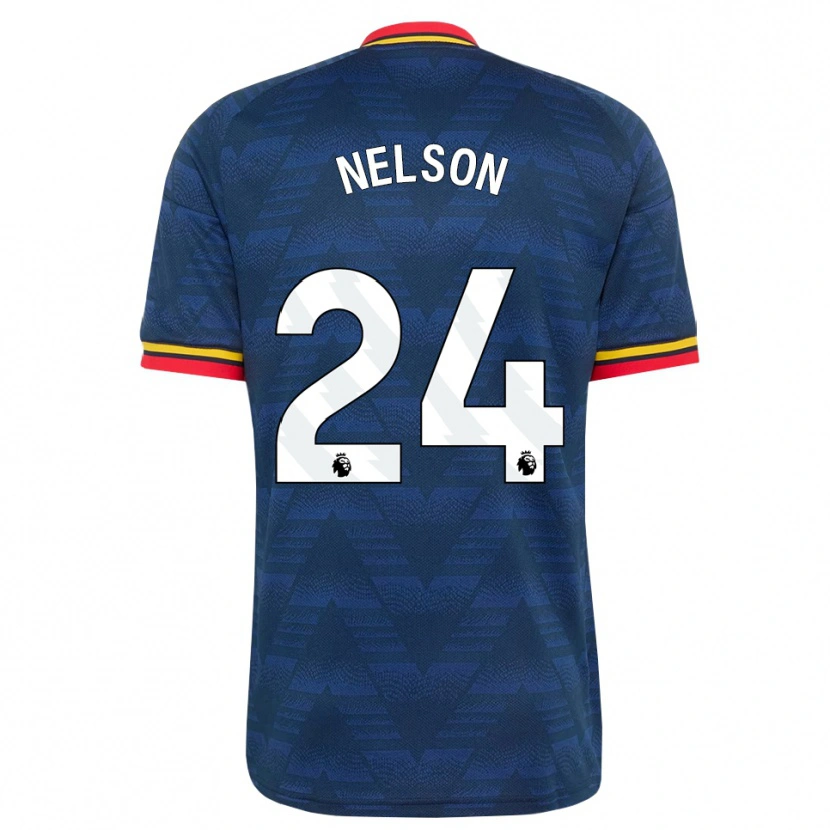 Danxen Homme Maillot Reiss Nelson #24 Midnightblue Jaune Rouge Tenues Extérieur 2026/27 T-Shirt