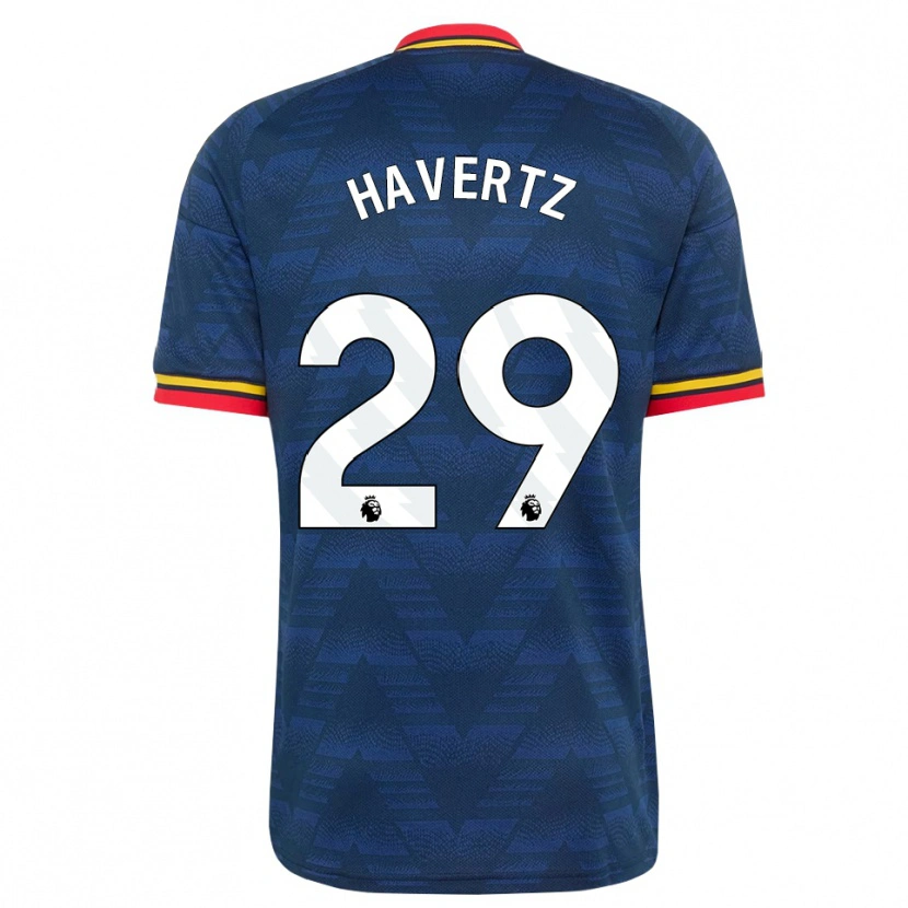 Danxen Homme Maillot Kai Havertz #29 Midnightblue Jaune Rouge Tenues Extérieur 2026/27 T-Shirt