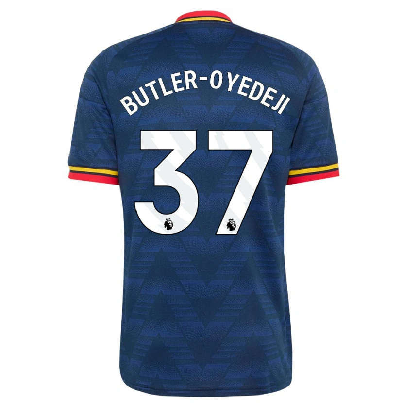 Danxen Homme Maillot Nathan Butler-Oyedeji #37 Midnightblue Jaune Rouge Tenues Extérieur 2026/27 T-Shirt