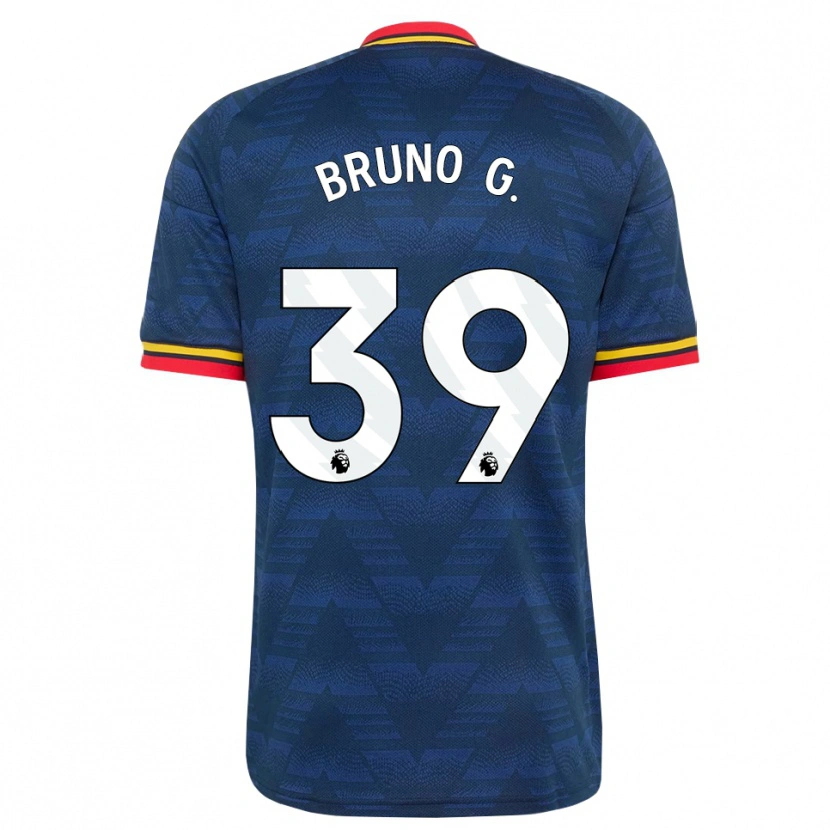 Danxen Homme Maillot Bruno Guimarães #39 Midnightblue Jaune Rouge Tenues Extérieur 2026/27 T-Shirt