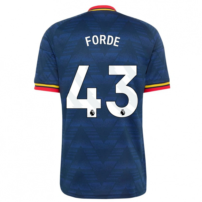 Danxen Homme Maillot Romari Forde #43 Midnightblue Jaune Rouge Tenues Extérieur 2026/27 T-Shirt