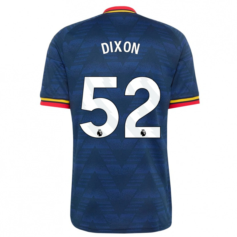 Danxen Homme Maillot Jaden Dixon #52 Midnightblue Jaune Rouge Tenues Extérieur 2026/27 T-Shirt
