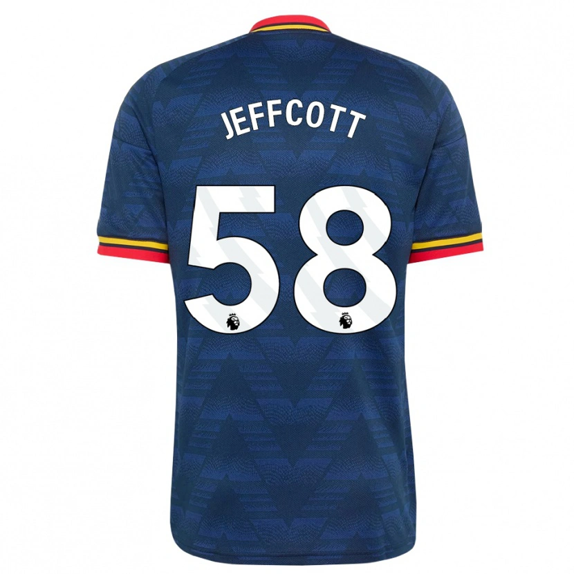 Danxen Homme Maillot Henry Jeffcott #58 Midnightblue Jaune Rouge Tenues Extérieur 2026/27 T-Shirt