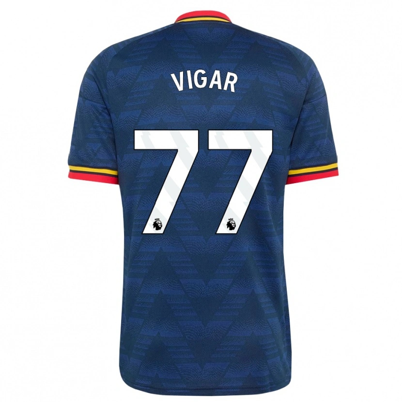 Danxen Homme Maillot Billy Vigar #77 Midnightblue Jaune Rouge Tenues Extérieur 2026/27 T-Shirt