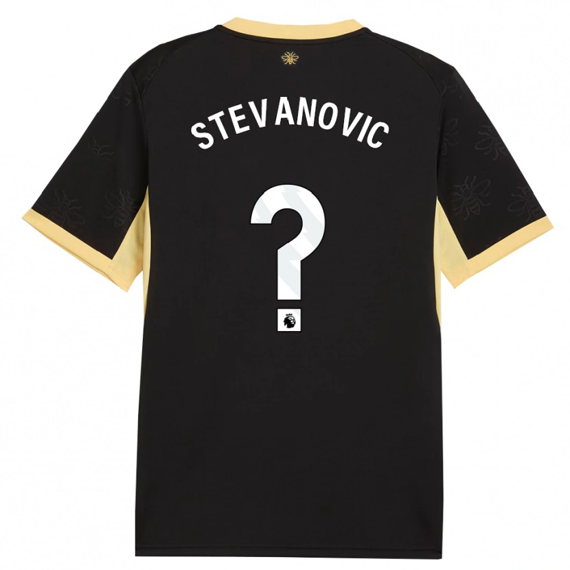 Danxen Homme Maillot Filip Stevanovic #0 Noir Jaune Tenues Extérieur 2026/27 T-Shirt