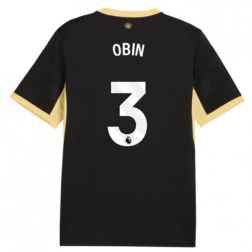 Danxen Homme Maillot Yohann Obin #3 Noir Jaune Tenues Extérieur 2026/27 T-Shirt