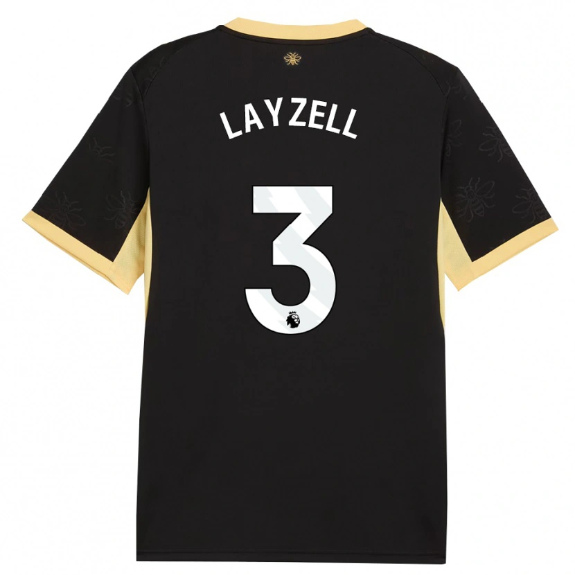 Danxen Homme Maillot Naomi Layzell #3 Noir Jaune Tenues Extérieur 2026/27 T-Shirt
