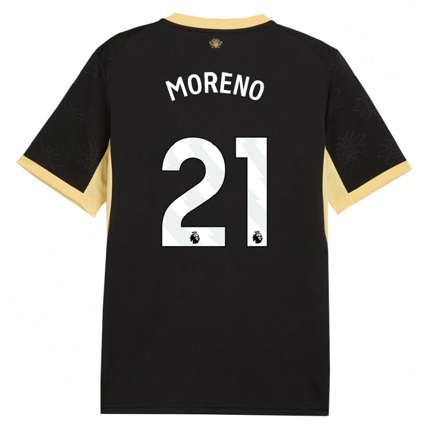 Danxen Homme Maillot Marlos Moreno #21 Noir Jaune Tenues Extérieur 2026/27 T-Shirt