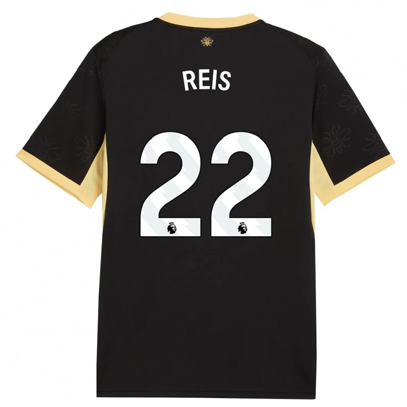 Danxen Homme Maillot Vitor Reis #22 Noir Jaune Tenues Extérieur 2026/27 T-Shirt