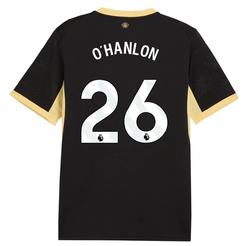Danxen Homme Maillot Tara O'hanlon #26 Noir Jaune Tenues Extérieur 2026/27 T-Shirt