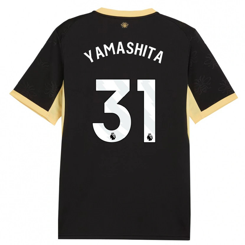 Danxen Homme Maillot Ayaka Yamashita #31 Noir Jaune Tenues Extérieur 2026/27 T-Shirt