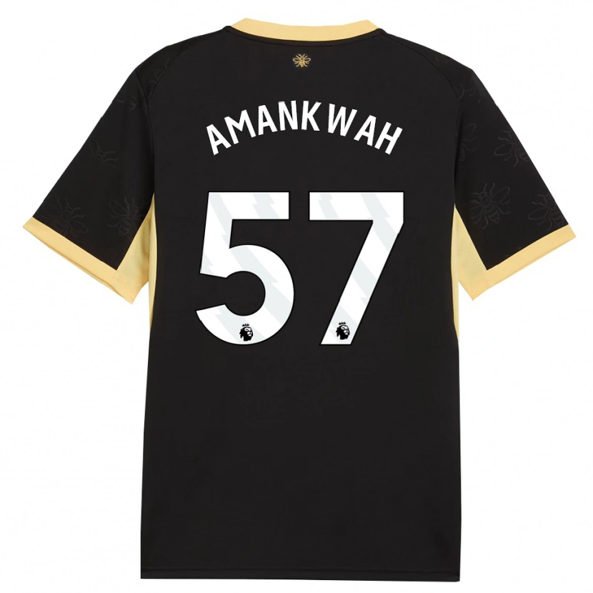 Danxen Homme Maillot Yeboah Amankwah #57 Noir Jaune Tenues Extérieur 2026/27 T-Shirt