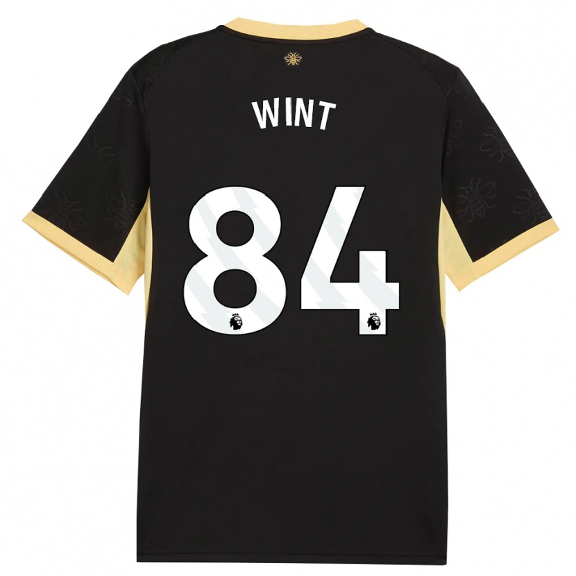Danxen Homme Maillot Jack Wint #84 Noir Jaune Tenues Extérieur 2026/27 T-Shirt