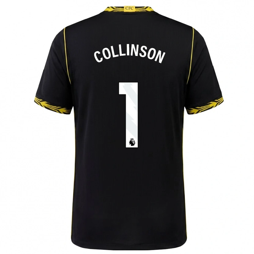 Danxen Homme Maillot Isaac Collinson #1 Noir Jaune Tenues Extérieur 2026/27 T-Shirt