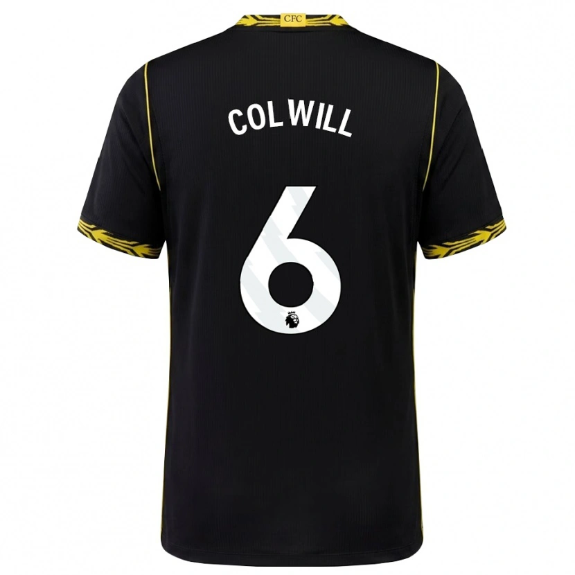 Danxen Homme Maillot Levi Colwill #6 Noir Jaune Tenues Extérieur 2026/27 T-Shirt
