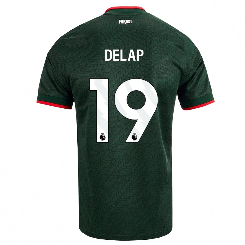 Danxen Homme Maillot Liam Delap #19 Vert Foncé Rouge Tenues Extérieur 2026/27 T-Shirt