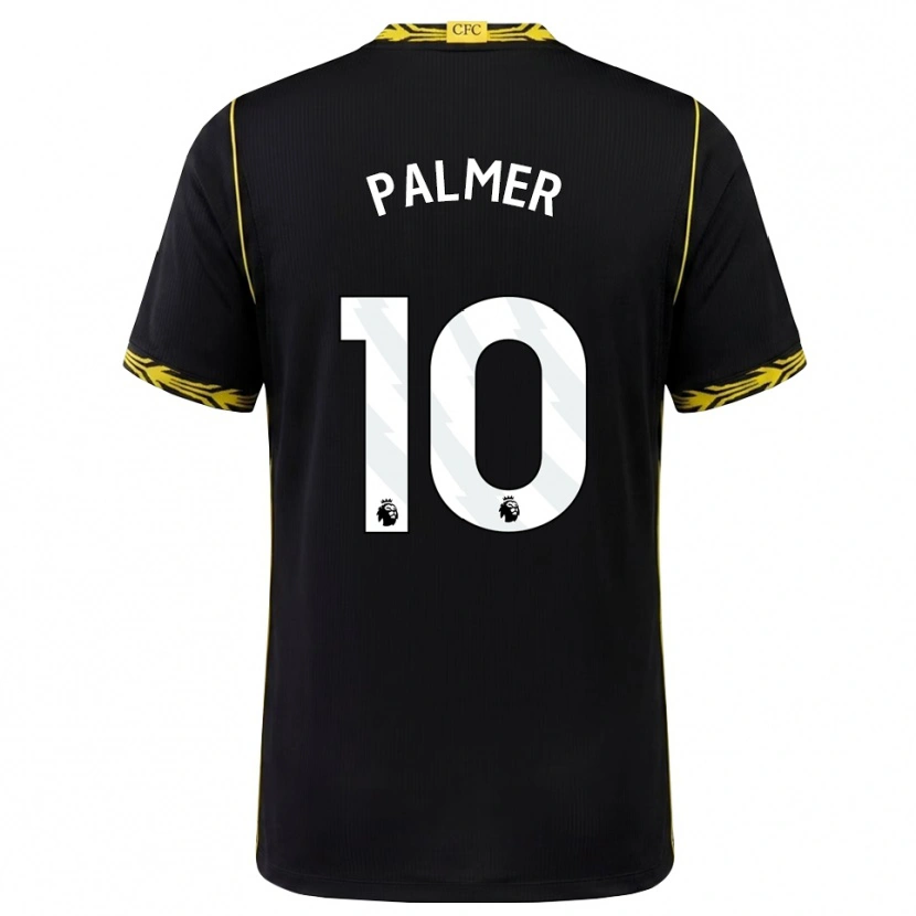 Danxen Homme Maillot Cole Palmer #10 Noir Jaune Tenues Extérieur 2026/27 T-Shirt