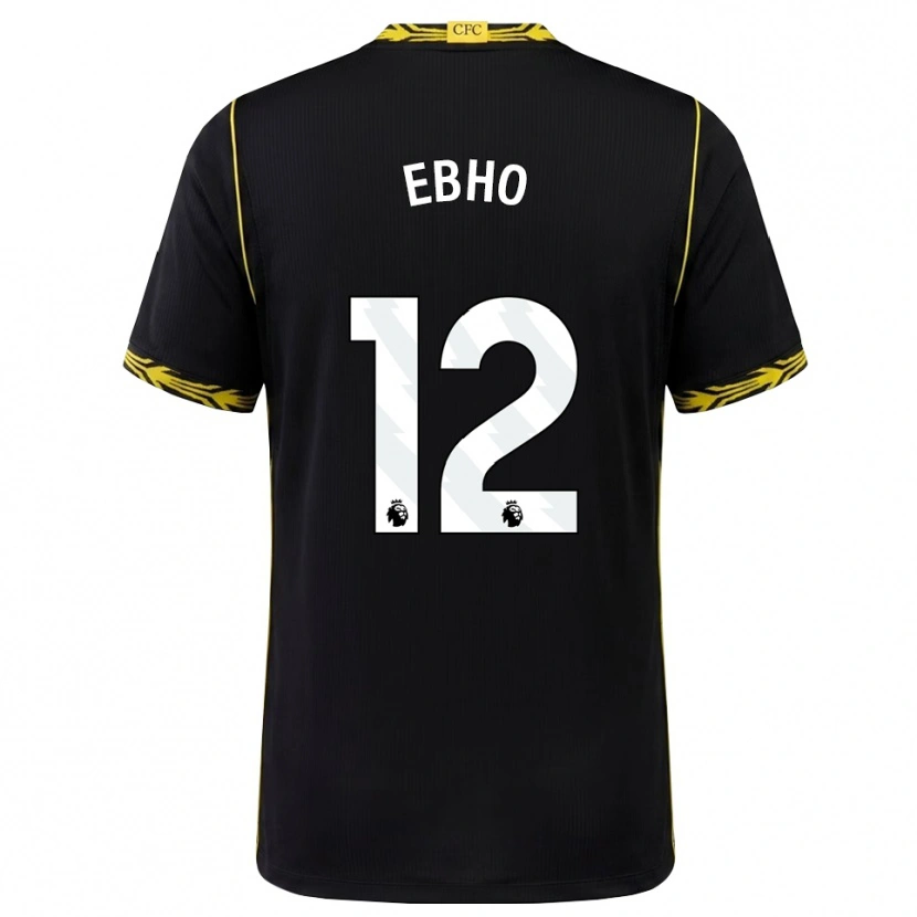 Danxen Homme Maillot Riley Ebho #12 Noir Jaune Tenues Extérieur 2026/27 T-Shirt