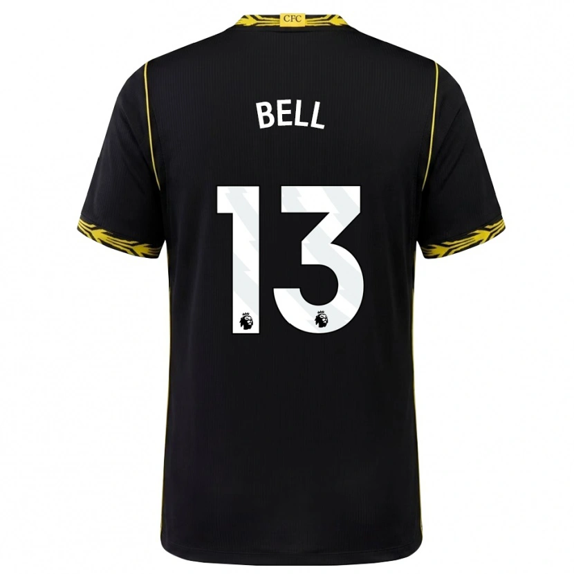 Danxen Homme Maillot Toby Bell #13 Noir Jaune Tenues Extérieur 2026/27 T-Shirt