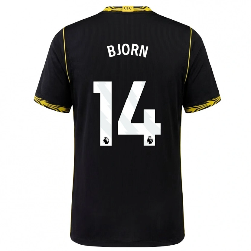Danxen Homme Maillot Nathalie Björn #14 Noir Jaune Tenues Extérieur 2026/27 T-Shirt
