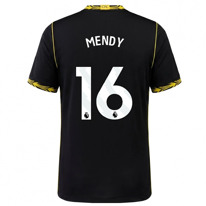 Danxen Homme Maillot Edouard Mendy #16 Noir Jaune Tenues Extérieur 2026/27 T-Shirt