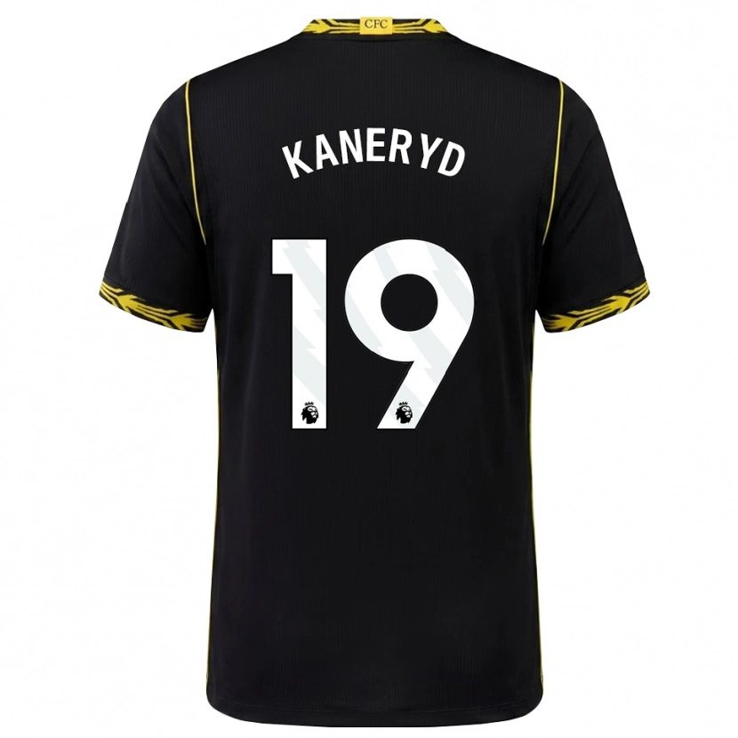 Danxen Homme Maillot Johanna Rytting Kaneryd #19 Noir Jaune Tenues Extérieur 2026/27 T-Shirt